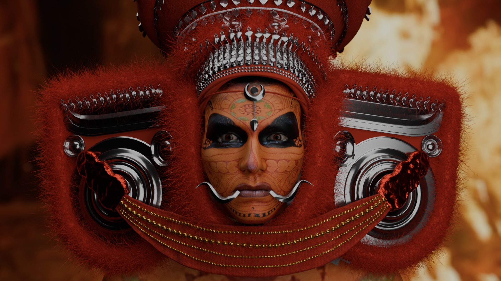 Theyyam ritual artwork — Motion Design / CGI Animation