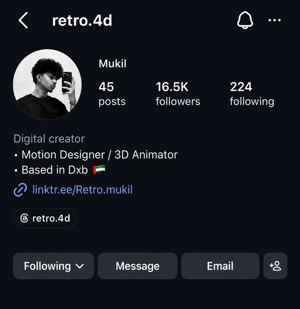 My IG profile where i used to post my Works